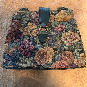 Vintage Mitzi Floral Tapestry Shoulder Bag, Dual Strap, Rich Tapestry Colors EUC